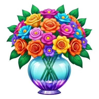 Bridal bouquet in crystal vase sticker