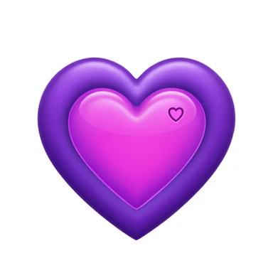 purple heart with a neon glow sticker