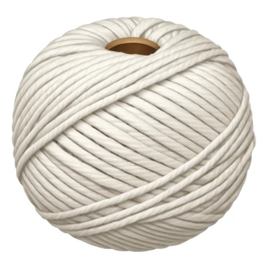 A ball of white yarn sticker
