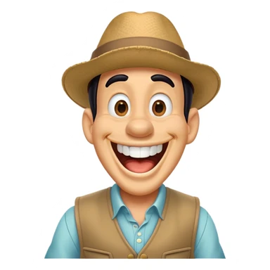 Goofy from Disney, laughing sticker