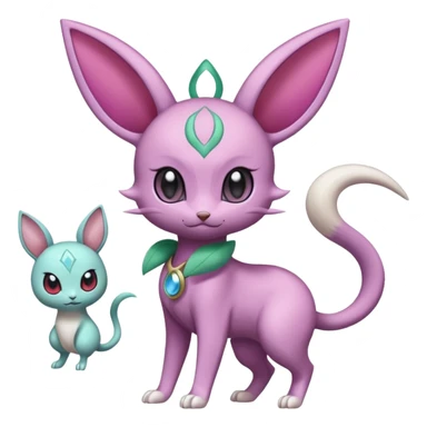Espeon-Meloetta-Mew-Minccino-Pachirisu-fusion sticker