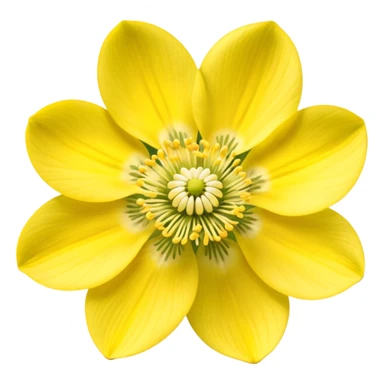Yellow woodland anemone flowers sticker