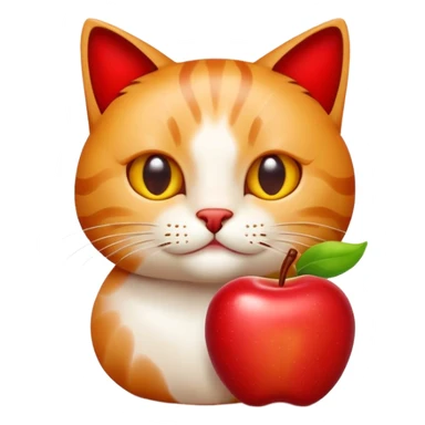 Un gato manzana sticker