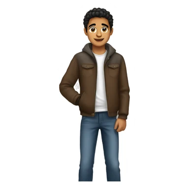 Young Hispanic man holding zyn sticker