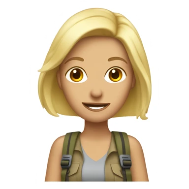 Blonde woman traveling to Costa Rica  sticker