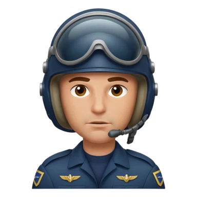 a brutal white male military pilot in an aviation helmet on face and a modern uniform. maximum quality sticker
