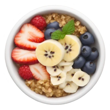 White acai bowl with toppings sticker
