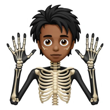 Make a Playboi Carti yvl skeleton hand emoji sticker
