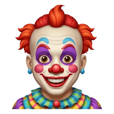 clown with tattoos sticker
