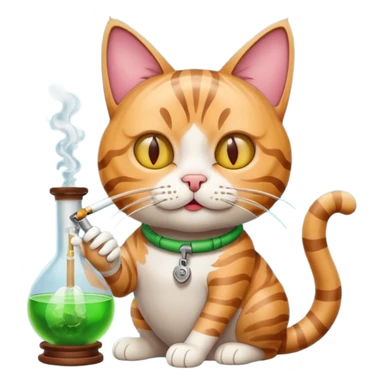 Cat with a bong sticker