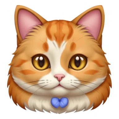 calico cat with cute slim face, small head, hazel eyes, and short but chubby body sticker
