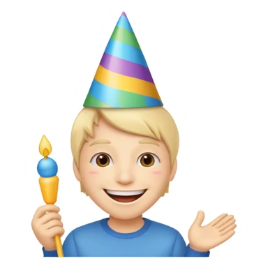 Emoji  (précisément celui-ci😅i)qui fête anniversaire  sticker