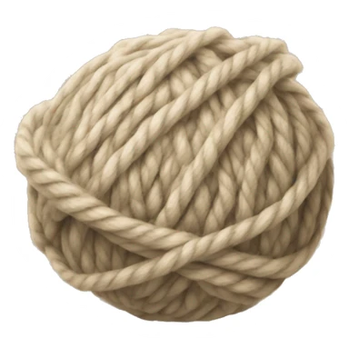 a beige ball of yarn sticker