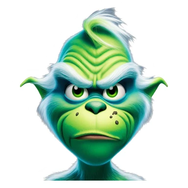 The grinch but blue looking mischievous  sticker