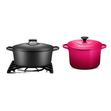 le creuset Dutch oven cerise red sticker