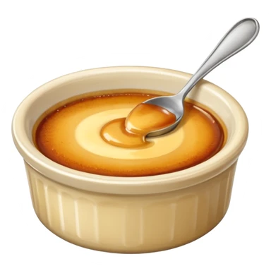 creme brulee in a ramekin sticker