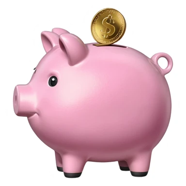 money in a piggy bank sticker