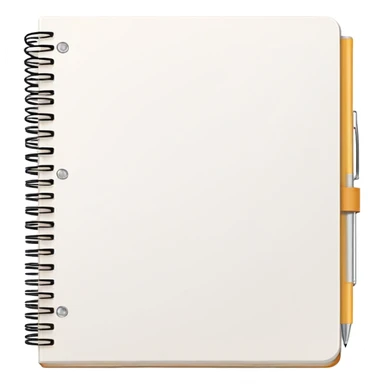 A flat-style illustration of a spiral-bound school planner or notebook with a clean cover and subtle page lines, symbolizing K–12 teaching. Minimal, cartoon style, white background, iOS emoji aesthetic. sticker