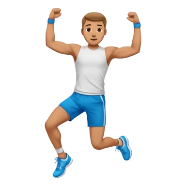man doing jumping jacks sticker