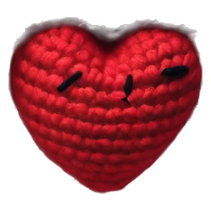 Heart amigurumi  sticker