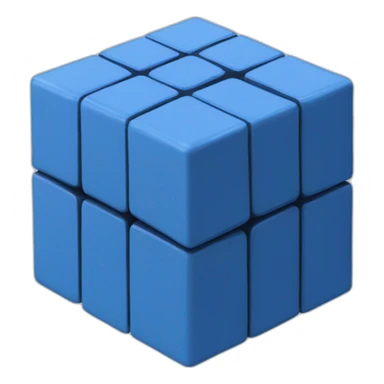 blue rubik cube sticker