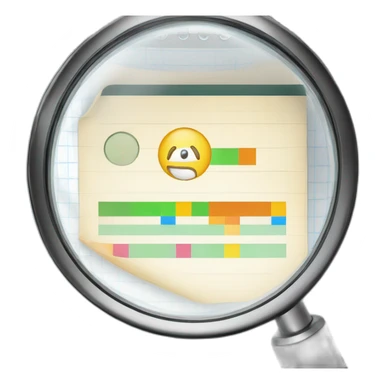 magnifying glass over a schedule sticker