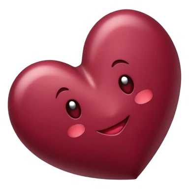 burgundy heart emoji sticker