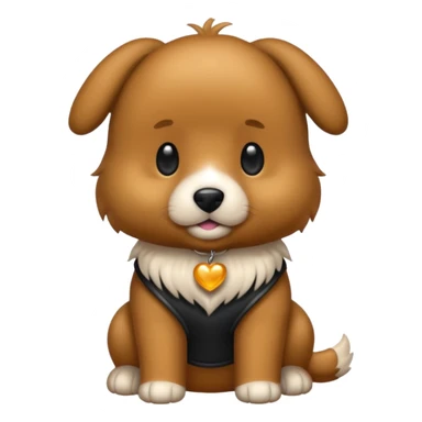 Um cachorro caramelo vestindo um terno sticker