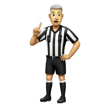 Soccer referee to whistle the kick-off  sticker