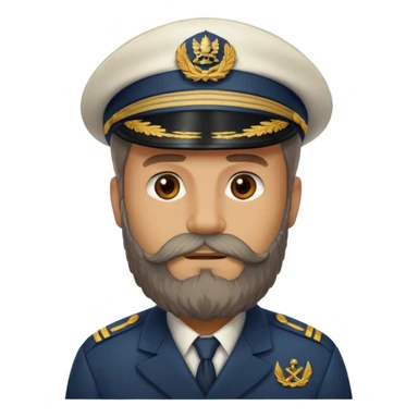 ship captain bearded sticker