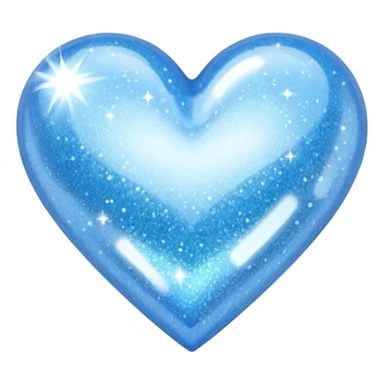 pastel blue glittery heart sticker