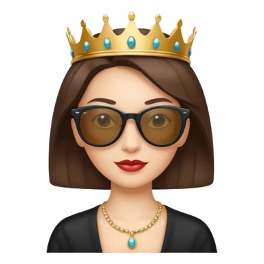 A queen who is a graphic designer and wears Ray-Ban Sunglasses  sticker