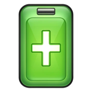 iOS green battery symbol icon  sticker