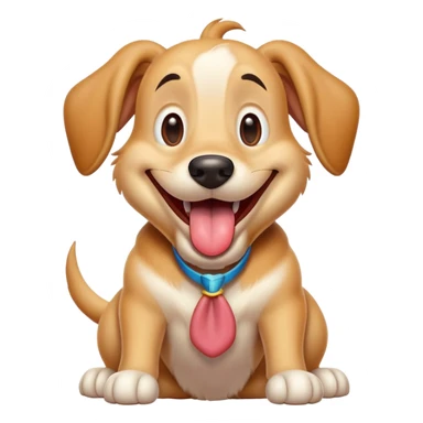 man-dog hybrid resembling Goofy from Disney, smiling with tongue out sticker