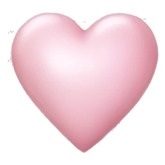 pearl light pink heart sticker