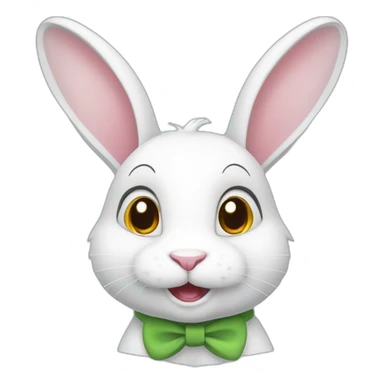 White cute rabbit from the cartoon secrets of pets sticker