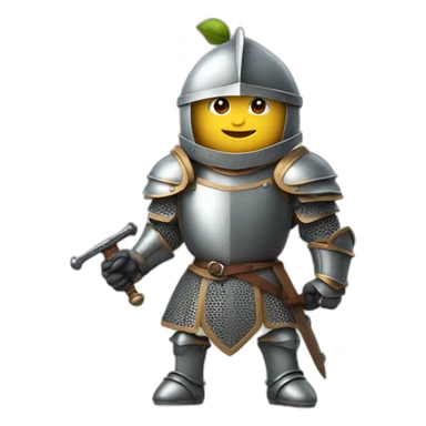 Knight Apple-in armor- with a sword sticker