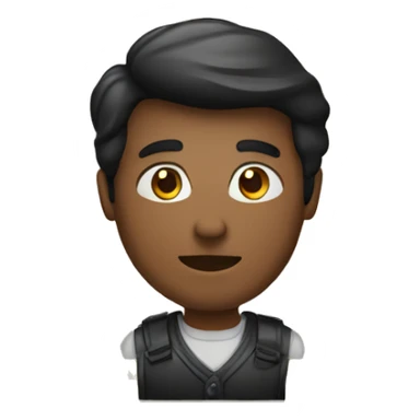 Un homme noir brun Debout en costume sticker