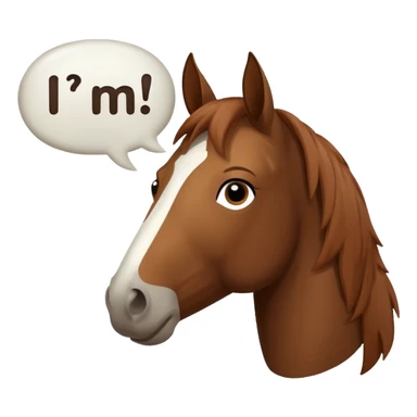 Horse saying I'm stefan sticker