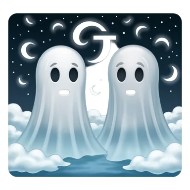 The ghosts from the Kids See Ghosts album cover by Kanye West and Kid Cudi sticker