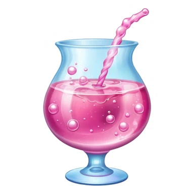 pink colored drink in a medieval magic potion glass sticker