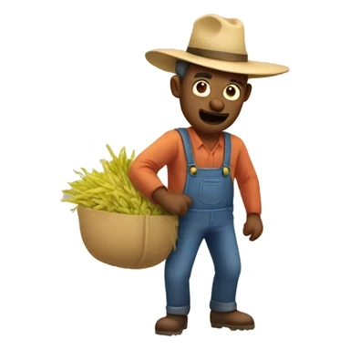 farmer man taking a fart sticker