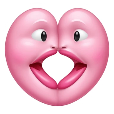 A kiss of delicate pink colour like this emoji "💋" sticker