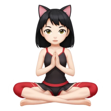 anime catgirl kneeling legs apart sticker