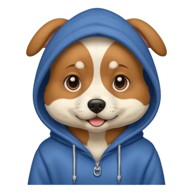 Dog wearing a hoodie  sticker