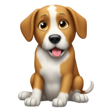 Tired dog trying to get up sticker