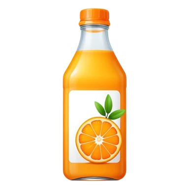Orange juice bottle sticker