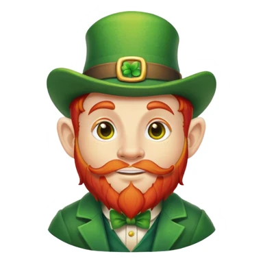 Leprechaun with hair sticker