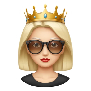 A queen who is a graphic designer and wears Ray-Ban Sunglasses  sticker