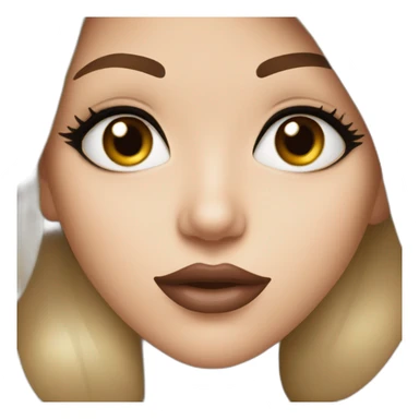 A brunette girl with lush lips and a neat nose and big eyes sticker